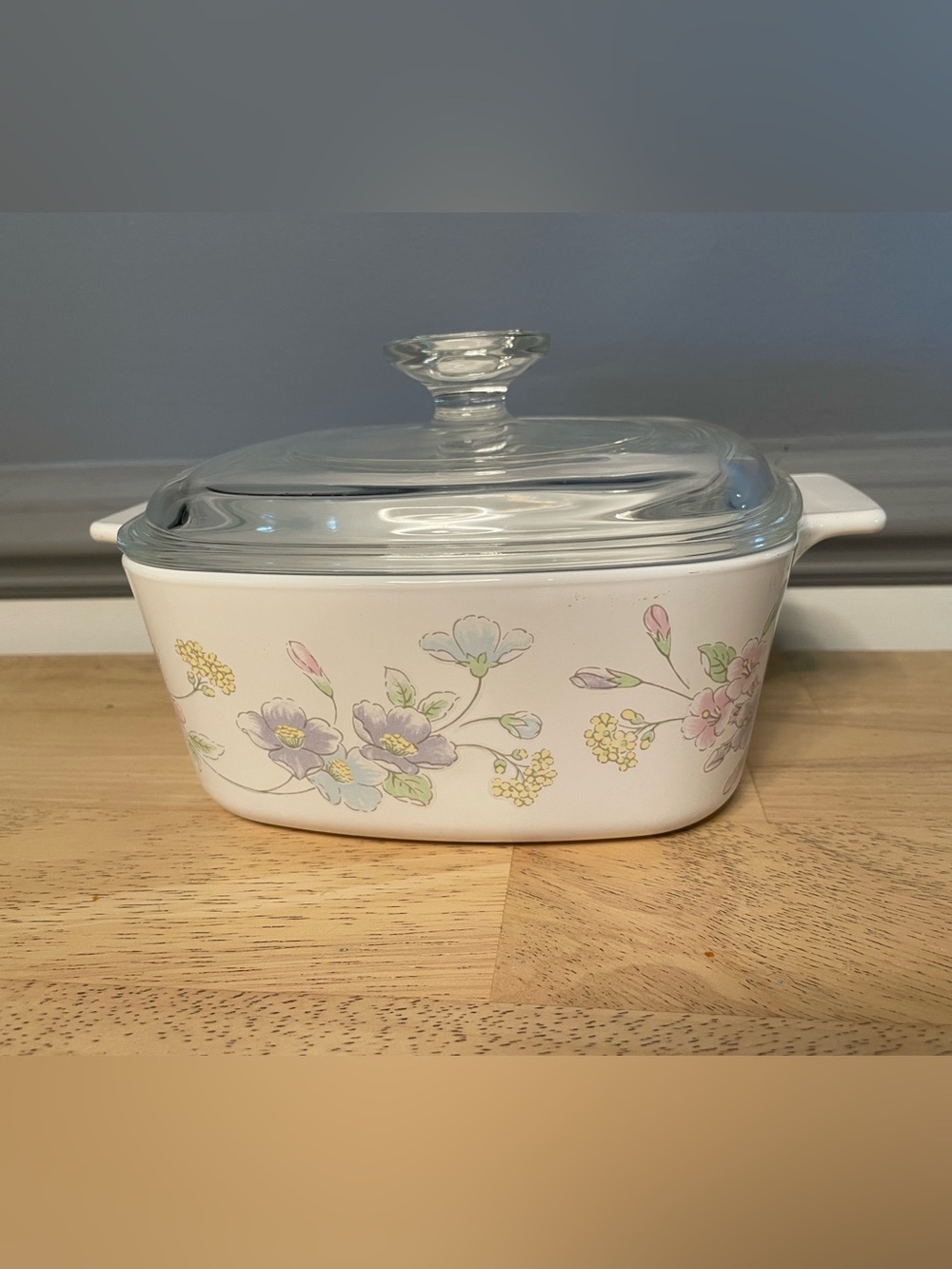 Vintage Floral Corningware Casserole Dish